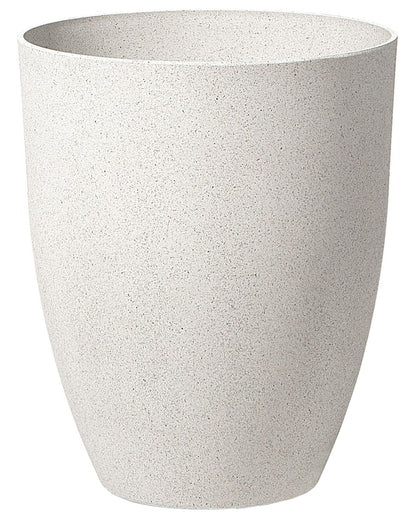 Off White Stone Polyresin Plant Pot 43cm Weatherproof