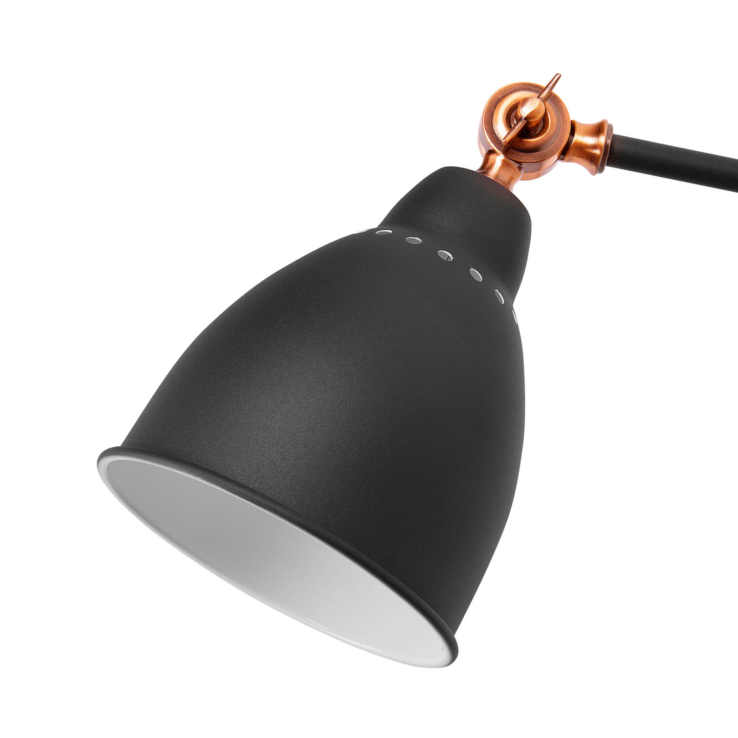 Wall Spot Lamp Black With White Metal Long Swing Arm Reading Light Modern Design