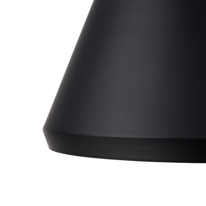 Nordic Glow Pendant Lamp Black With Gold Inner Aluminium Cone Shade