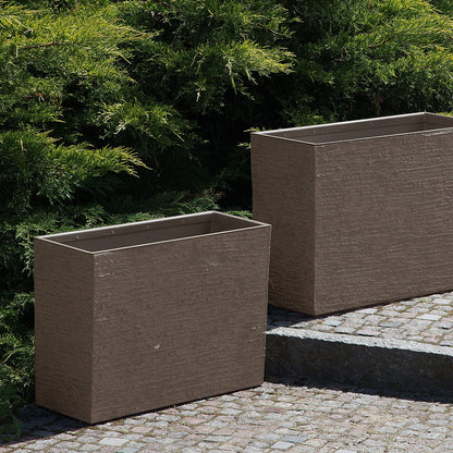 Brown Rectangular Plant Pot 45 x 60 x 25cm Indoor Outdoor