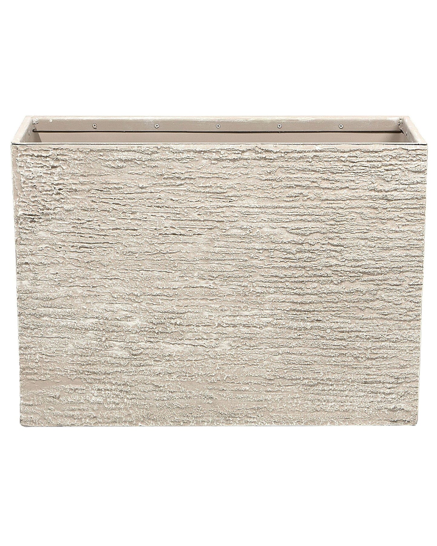 Beige Stone Plant Pot Rectangular Indoor Outdoor Planter 50 x 70 x 29cm Durable