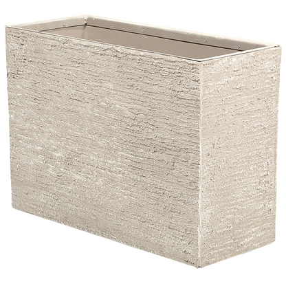 Beige Stone Plant Pot Rectangular Indoor Outdoor Planter 50 x 70 x 29cm Durable