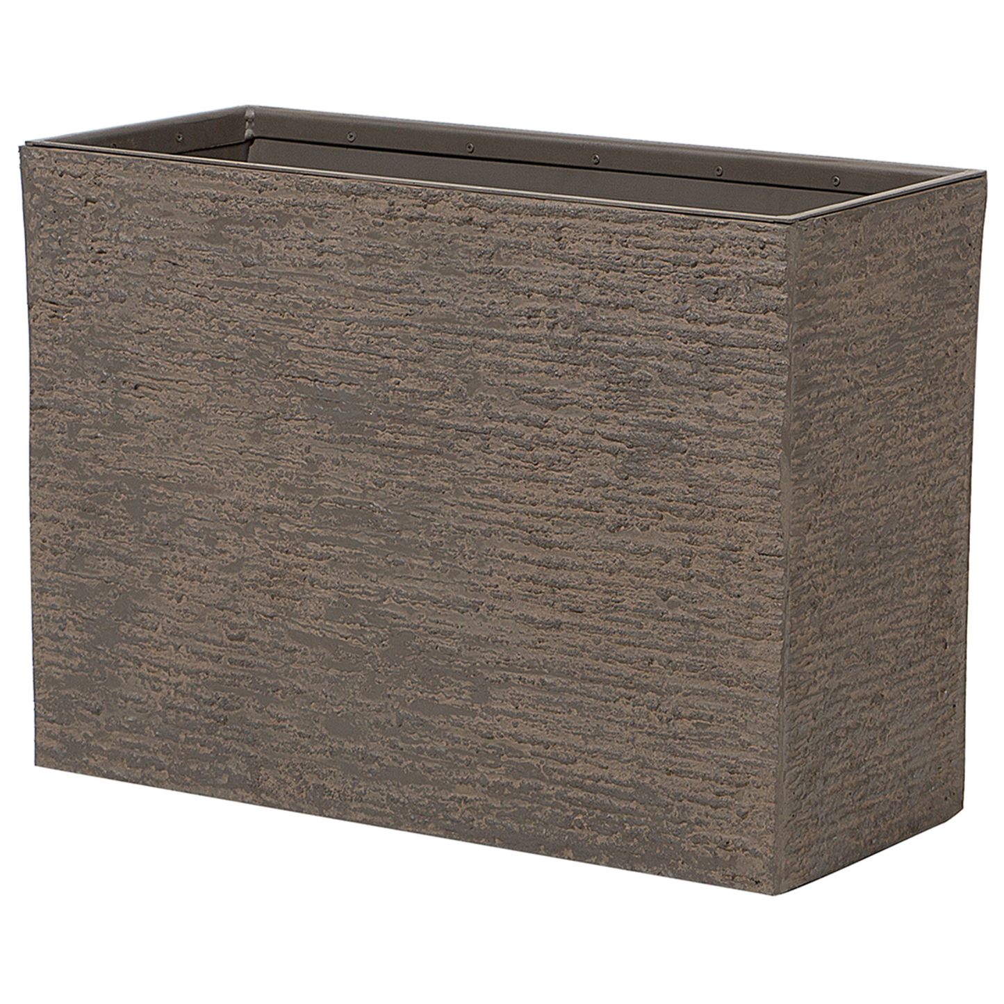 Brown Stone Plant Pot 50 x 70 x 29cm Indoor Outdoor Rectangular Planter Weatherproof