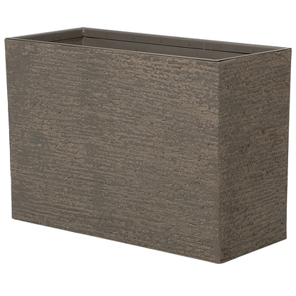 Brown Fiberglass Reinforced Rectangular Plant Pot 56 x 80 x 56cm Indoor Outdoor Planter