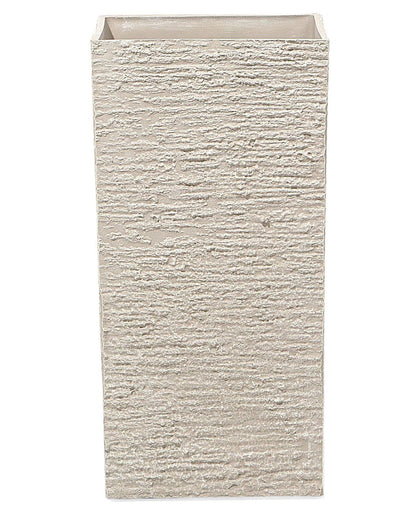 Beige Stone Tall Plant Pot 30 x 30 x 60cm Indoor Outdoor
