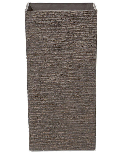 Tall Plant Pot Brownstone 30 x 30 x 60cm Indoor Outdoor