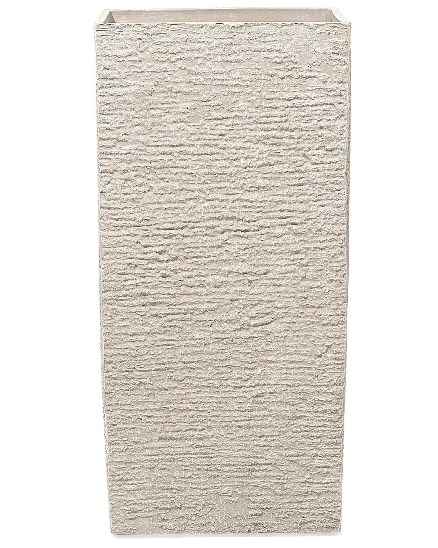 Beige Stone Tall Plant Pot 40 x 40 x 81cm Indoor Outdoor Planter