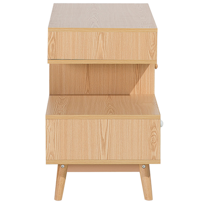 Sideboard Brown 4 Drawers And 2 Shelves Asymmetric Design