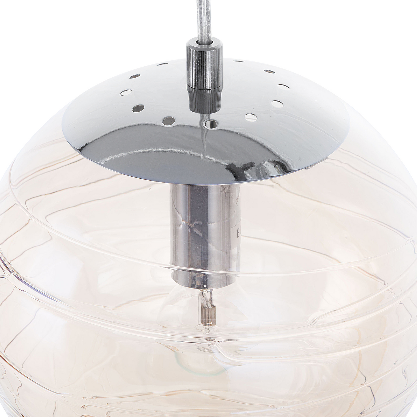 Pendant Lamp Tinted Glass Gold Globe Ceiling Light