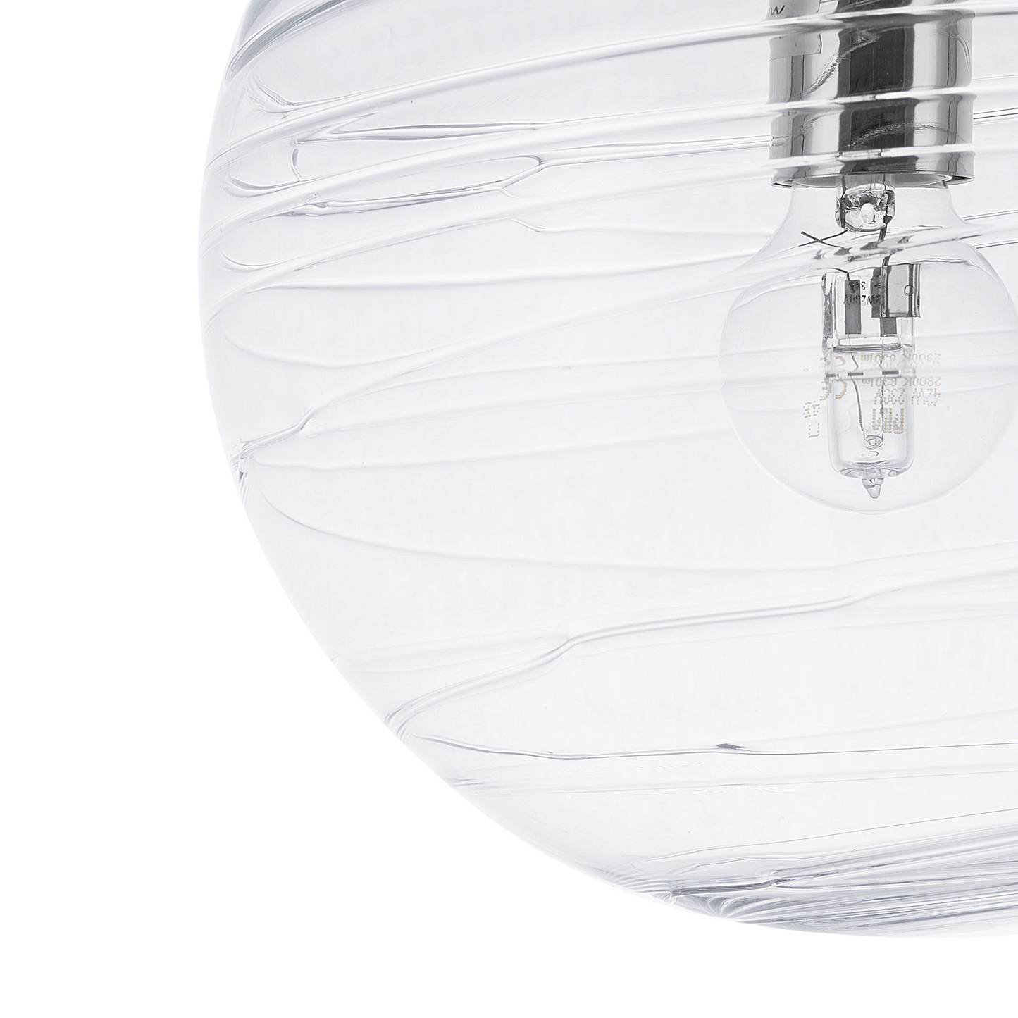 Pendant Lamp Transparent Glass Globe Modern Ceiling Light