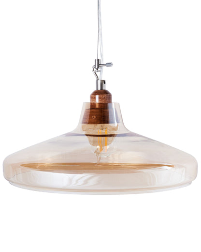 Lucent Pendant Lamp Tinted Gold Glass Vintage Style Ceiling Light