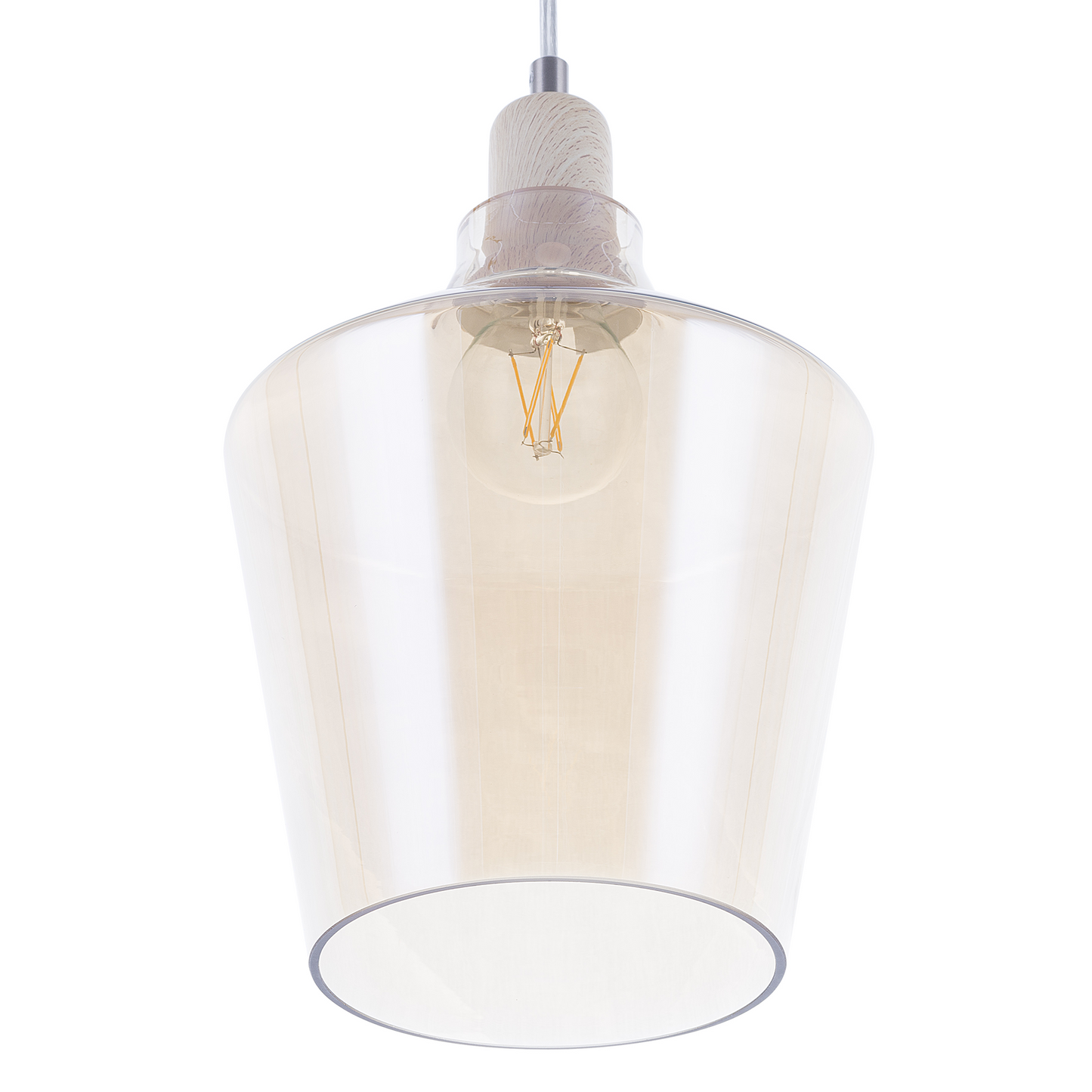 Pendant Lamp Gold Tinted Glass Modern Industrial Ceiling Light For Dining Rooms