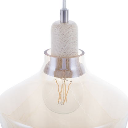 Pendant Lamp Gold Tinted Glass Modern Industrial Ceiling Light For Dining Rooms
