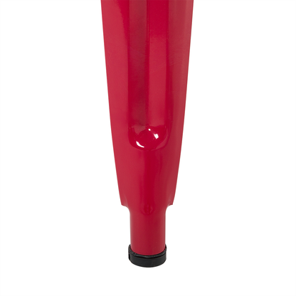 Set Of 2 Red Steel Bar Stools 60cm Stackable Counter Height Industrial