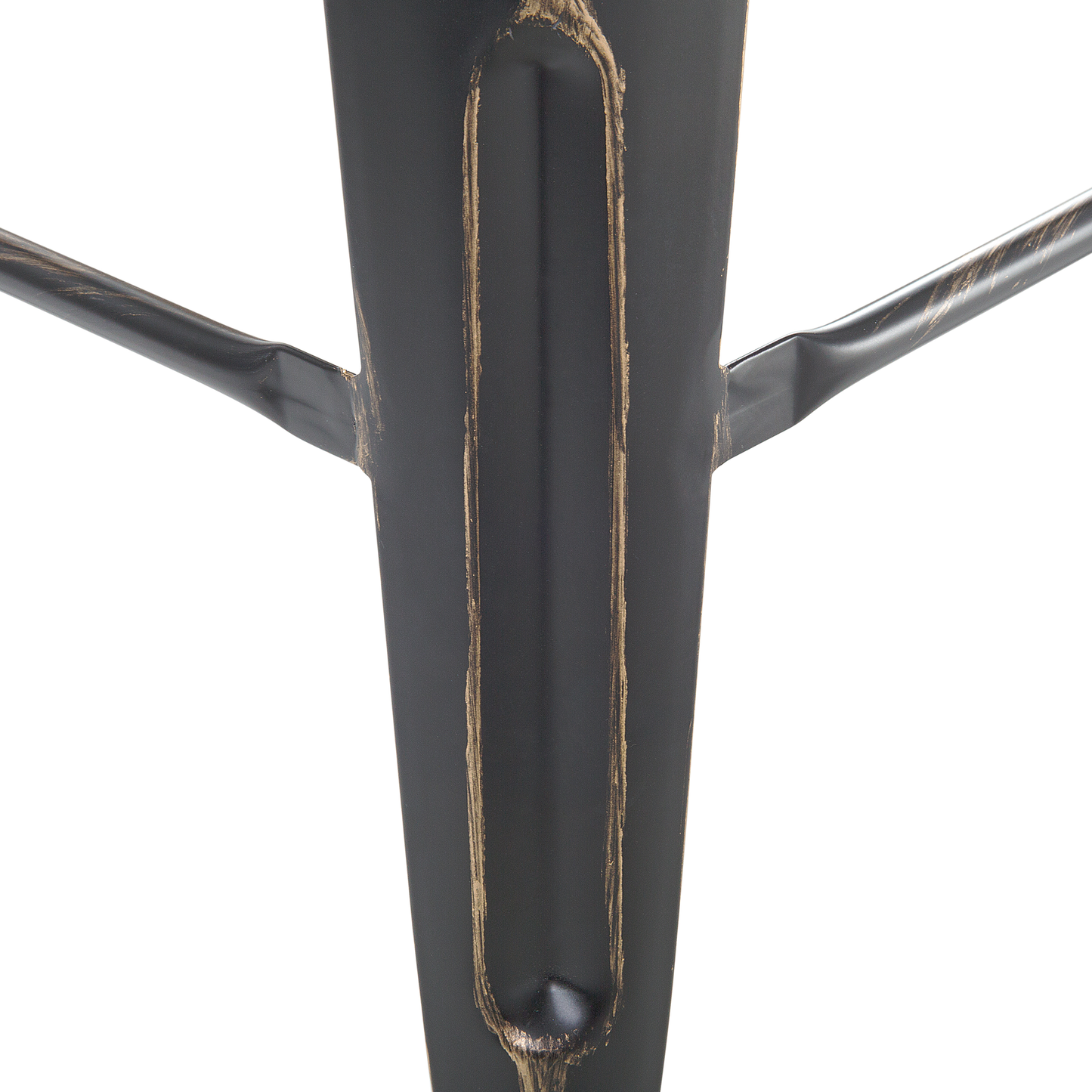 Urban Loft Industrial Stackable Bar Stools Set Of 2 Black With Gold Steel Frame 76cm Counter Height