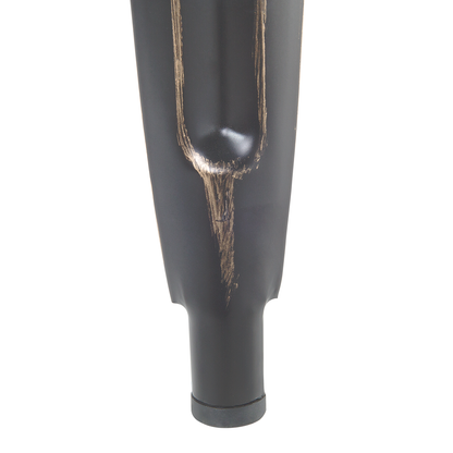 Set Of 2 Bar Stools Black Gold Steel 60cm Stackable