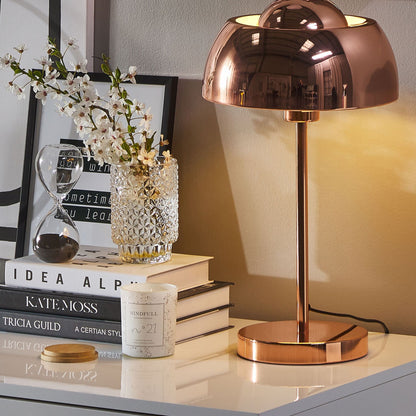 Table Lamp Bedside Light Industrial Copper Dome Shade