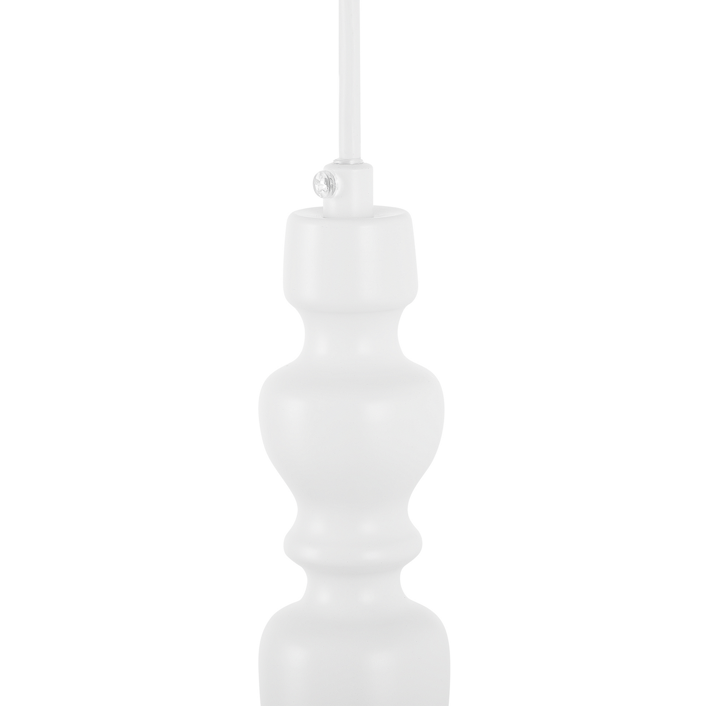 Curvilinear Pendant Lamp White Metal Modern Ceiling Light