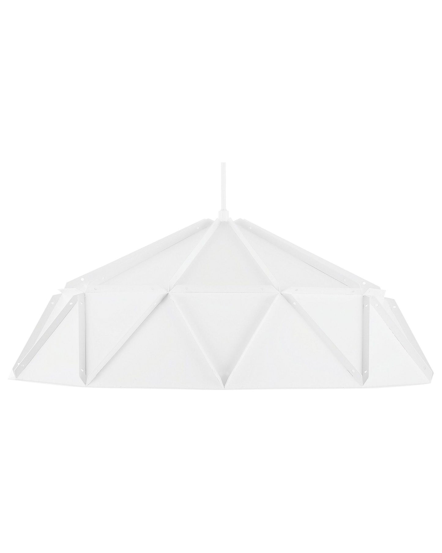 Pendant Lamp White Metal Geometric 1 Light Modern Ceiling Fixture For Living Room And Office