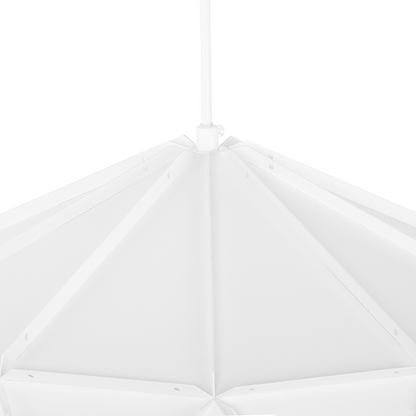 Pendant Lamp White Metal Geometric 1 Light Modern Ceiling Fixture For Living Room And Office