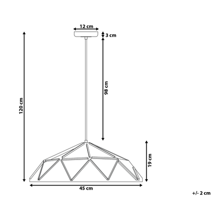 Pendant Lamp White Metal Geometric 1 Light Modern Ceiling Fixture For Living Room And Office