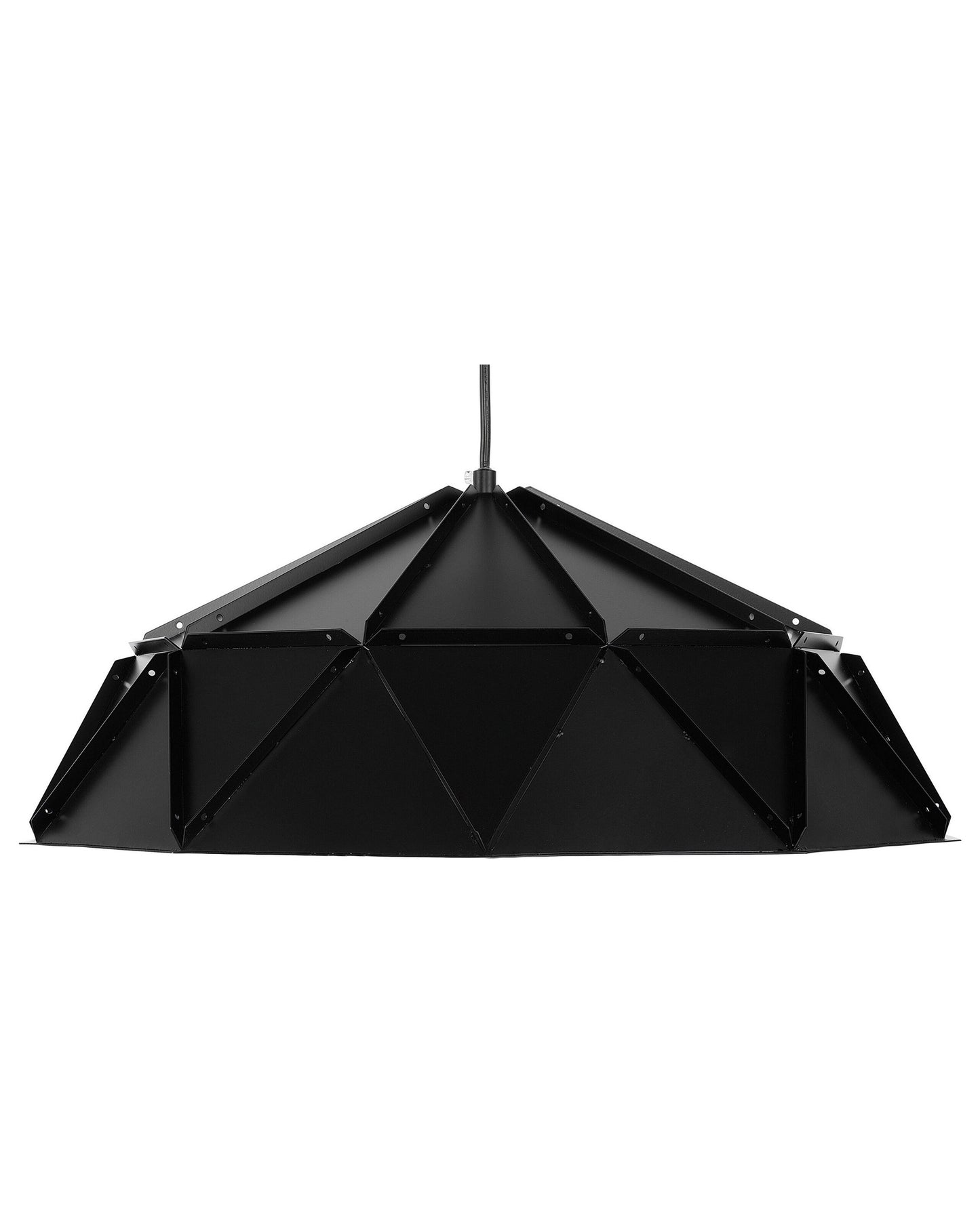 Pendant Lamp Black Metal Geometric 1 Light Modern
