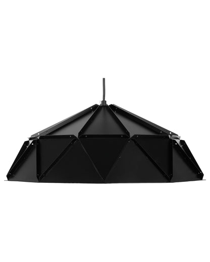 Pendant Lamp Black Metal Geometric 1 Light Modern