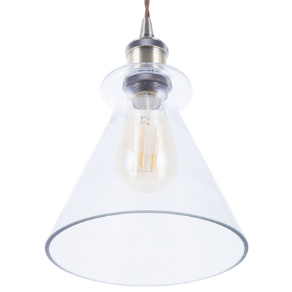 Haven Home Brass Glass Pendant Lamp Industrial Ceiling Light