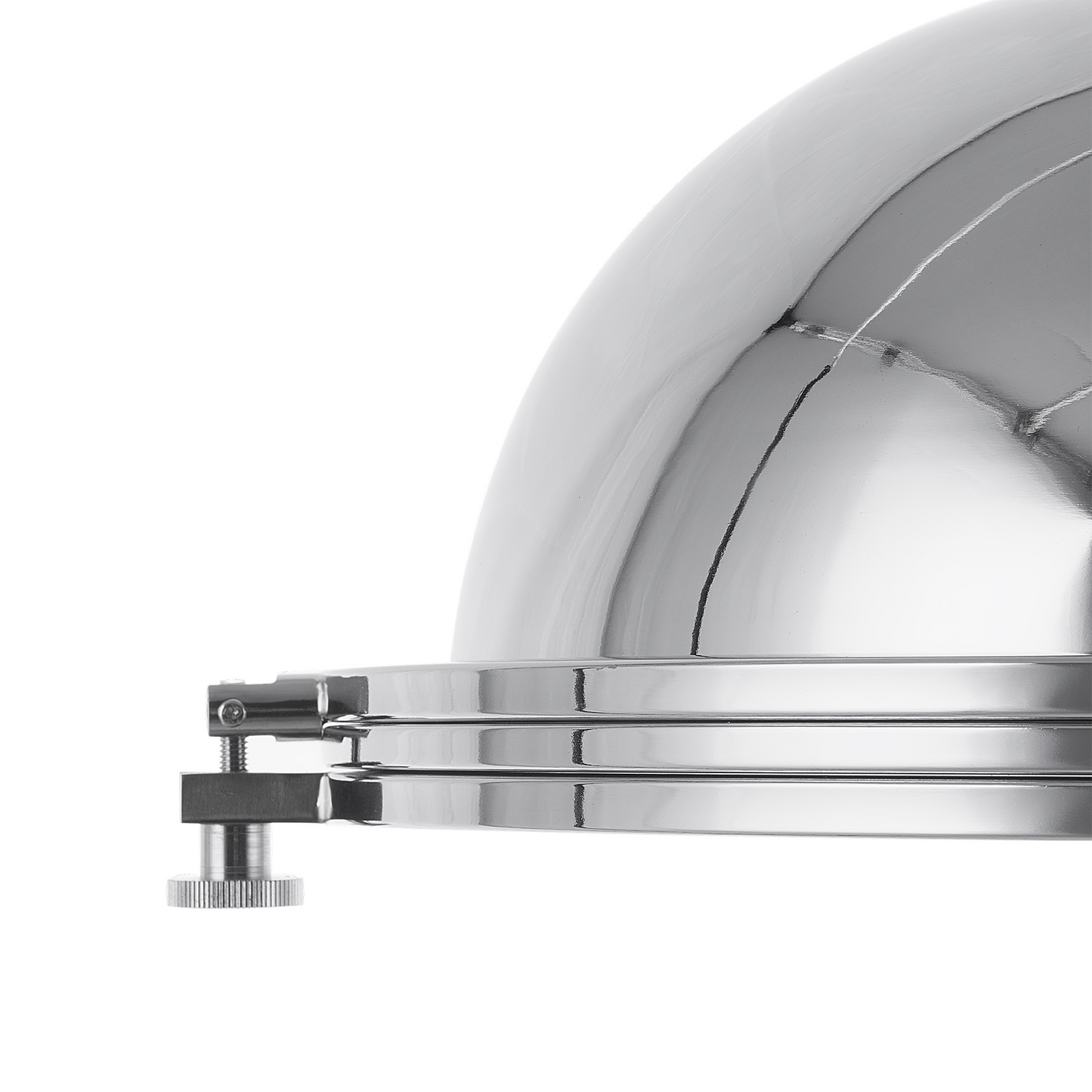 Industrial Pendant Lamp Silver Chromed Metal