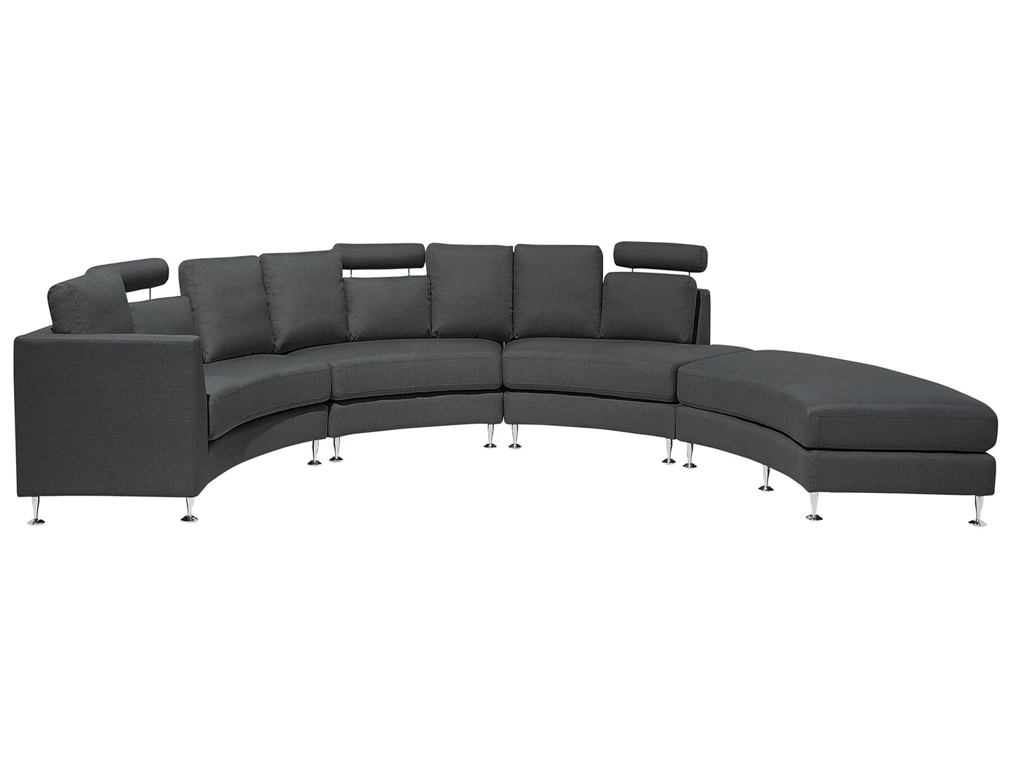Curved Modular 7 Seater Sofa Adjustable Headrests