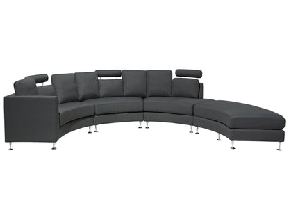 Curved Modular 7 Seater Sofa Adjustable Headrests