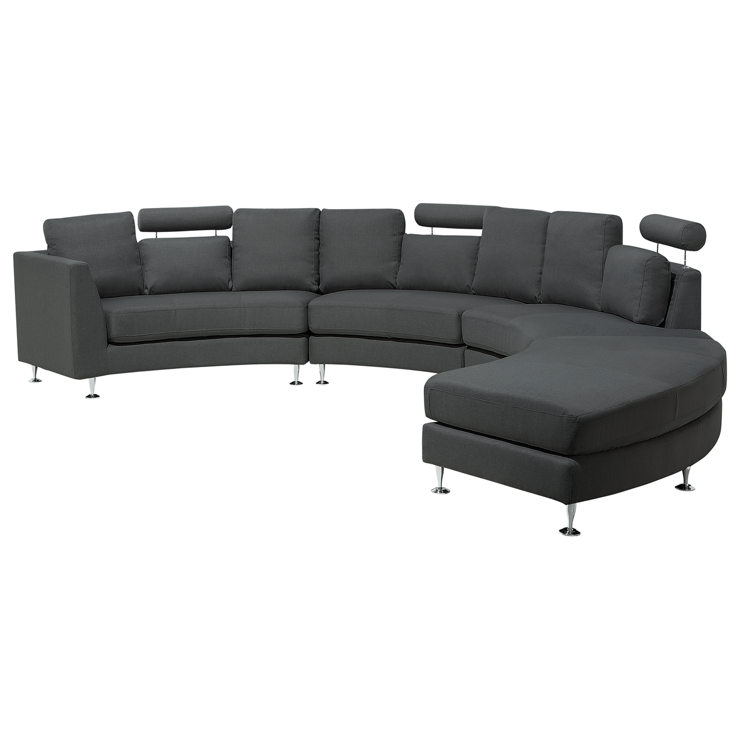 Curved Modular 7 Seater Sofa Adjustable Headrests