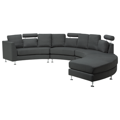Curved Modular 7 Seater Sofa Adjustable Headrests