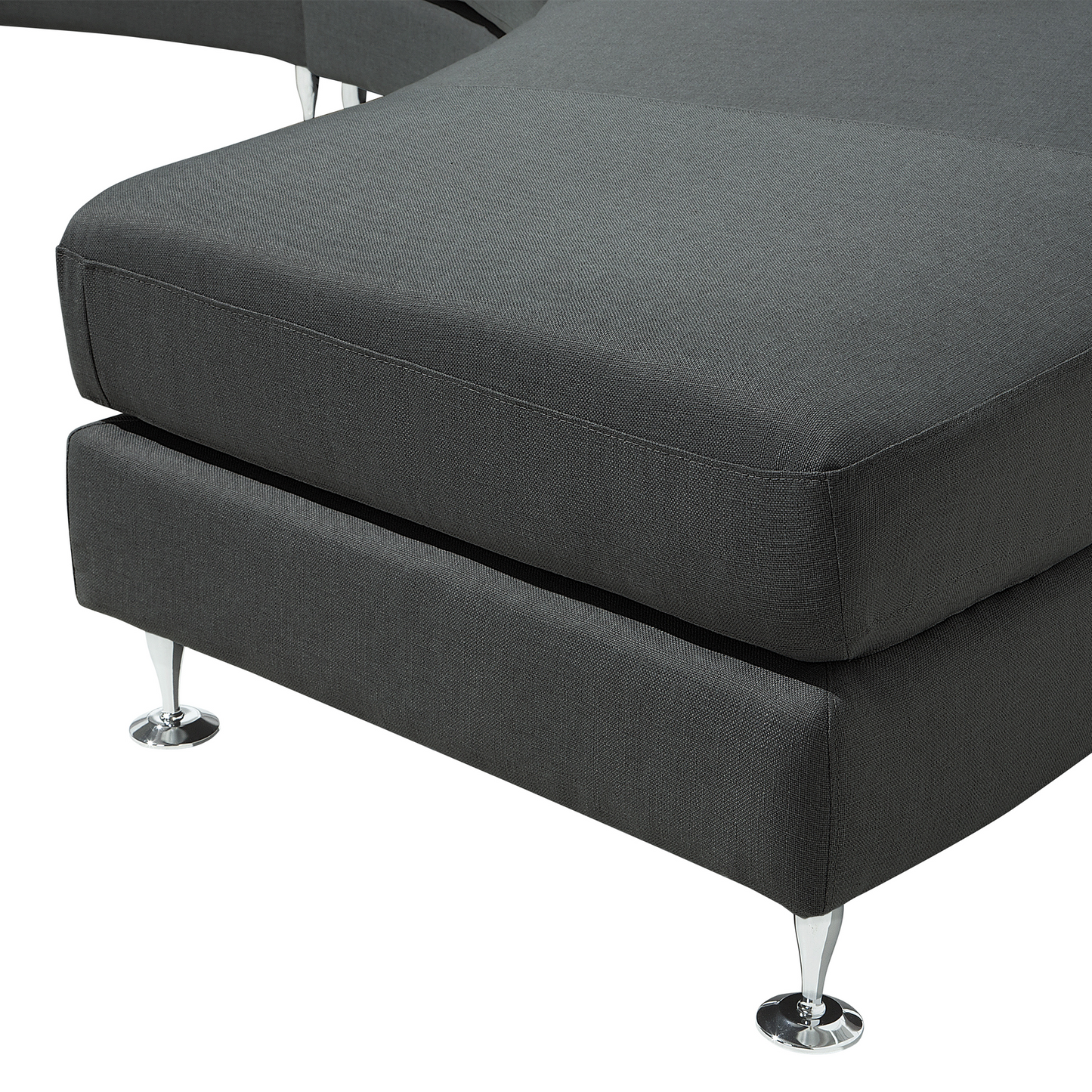 Curved Modular 7 Seater Sofa Adjustable Headrests