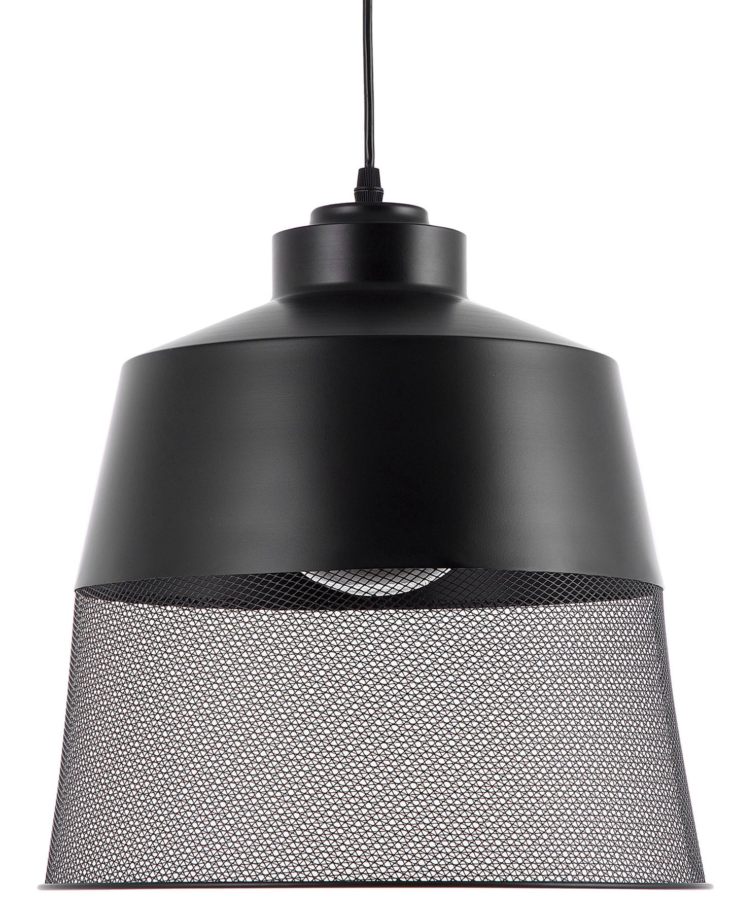 Pendant Lamp Black Metal Mesh Vintage Industrial Light