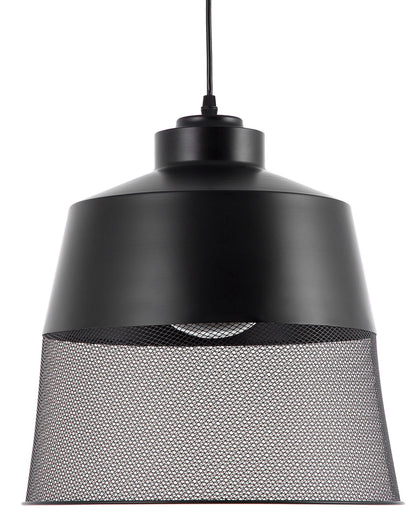 Pendant Lamp Black Metal Mesh Vintage Industrial Light