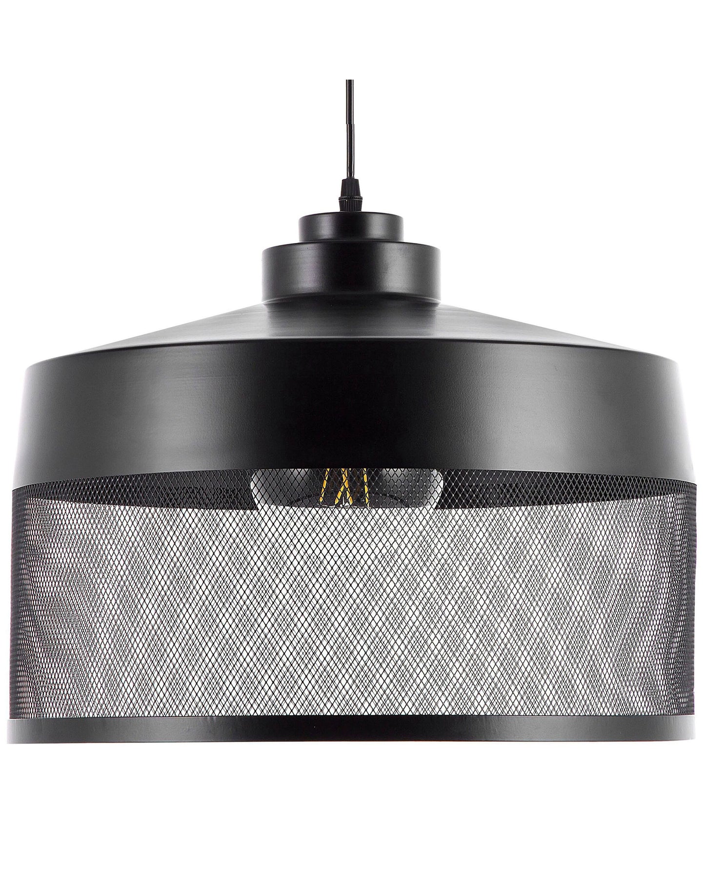 Pendant Lamp Black Metal Mesh Vintage Ceiling Light