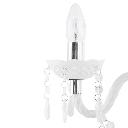 Chandelier White Crystals 4 Light