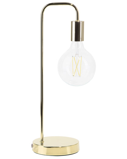 Gold Industrial Table Lamp No Shade