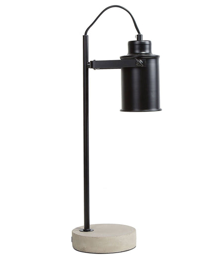 Table Lamp Black Industrial Spotlight With Concrete Base