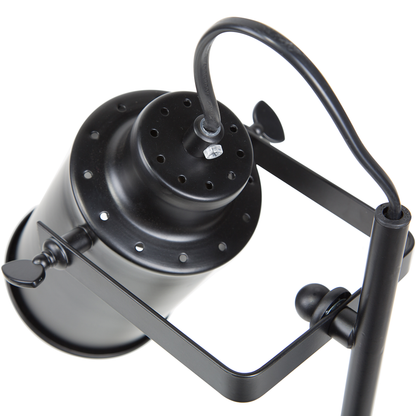 Table Lamp Black Industrial Spotlight With Concrete Base