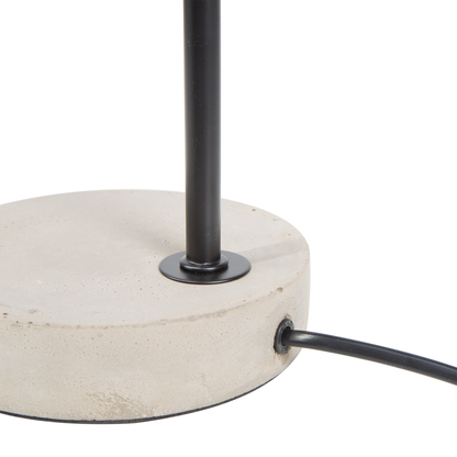 Table Lamp Black Industrial Spotlight With Concrete Base