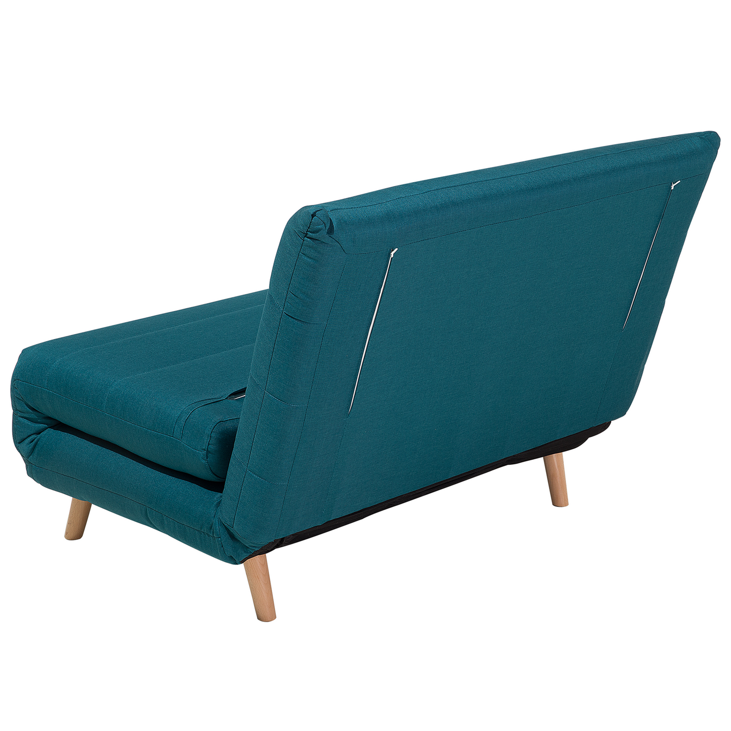 Small Sofa Bed Blue Fabric 1 Seater Fold Out Sleeper