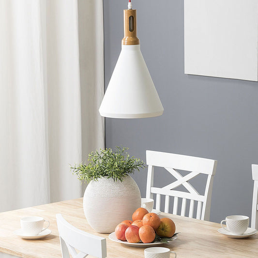 Pendant Lamp White Copper Aluminium Bell Shape Modern