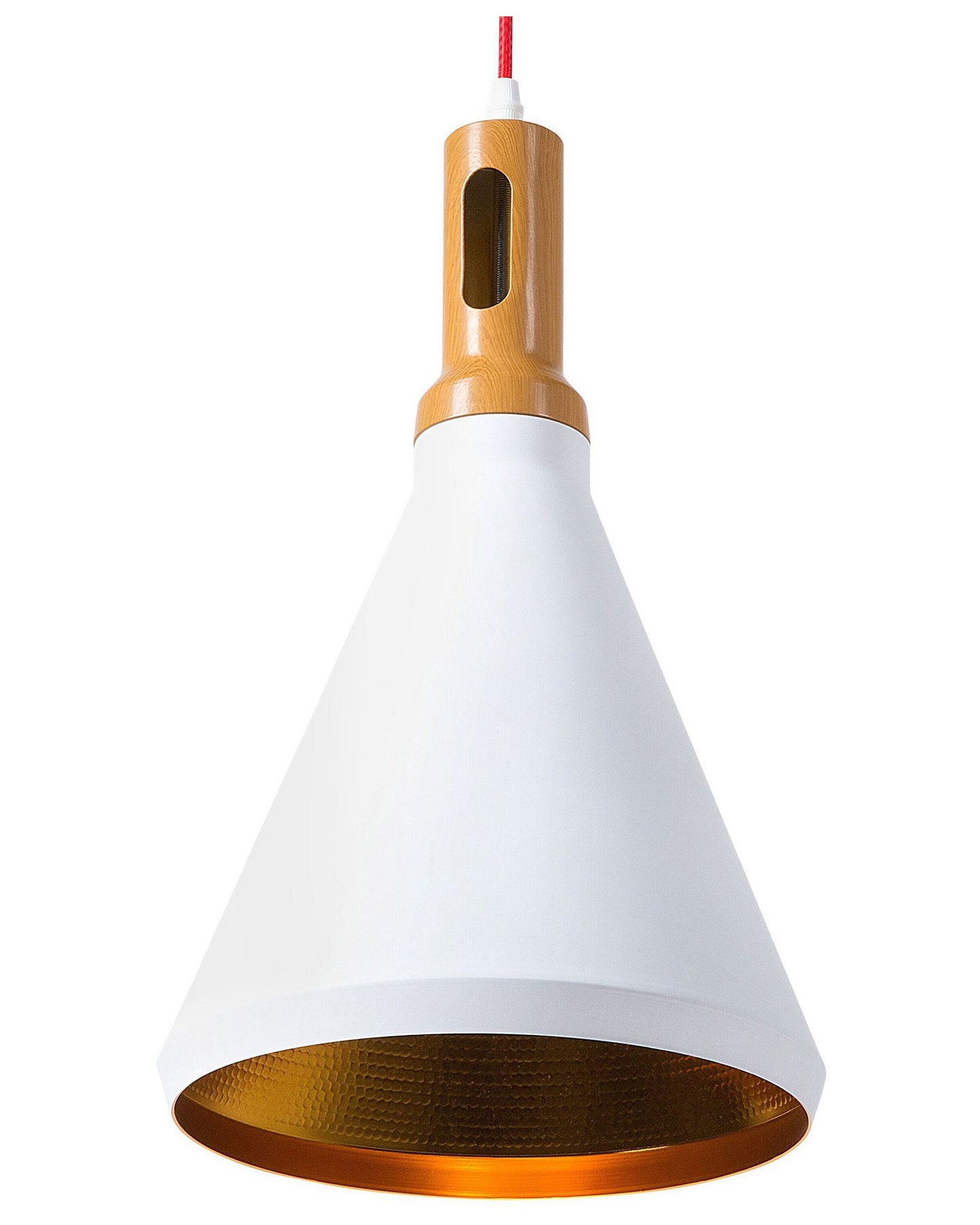 Pendant Lamp White Copper Aluminium Bell Shape Modern