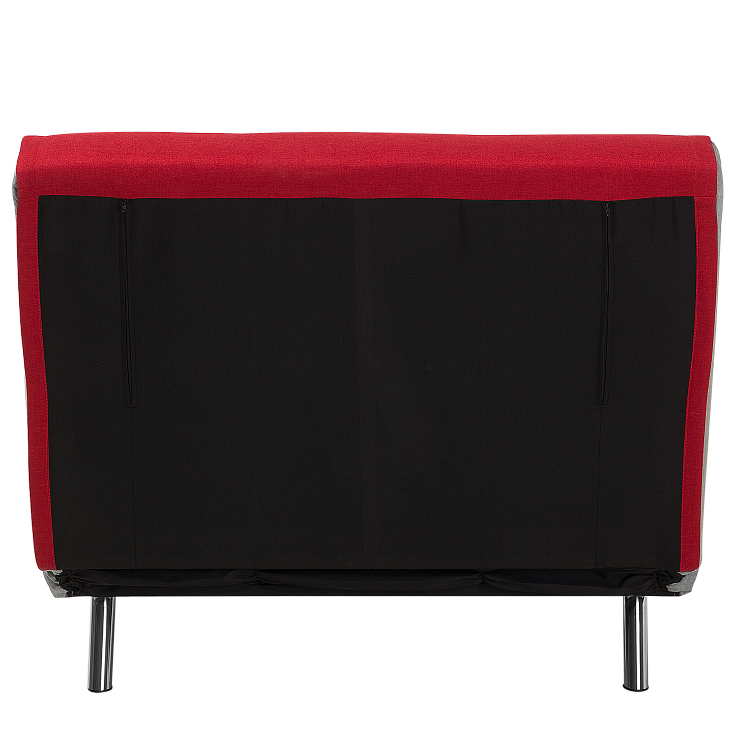 Sofa Bed Red Fabric Single Sleeper Fold Out