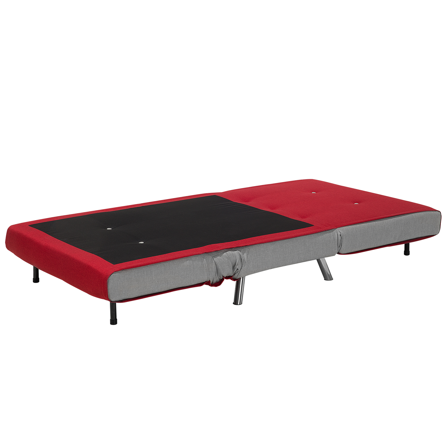 Sofa Bed Red Fabric Single Sleeper Fold Out