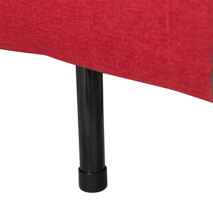 Sofa Bed Red Fabric Single Sleeper Fold Out