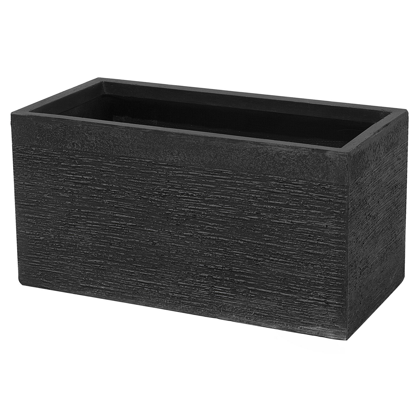 Verdant Black Fibre Clay Planter 60 x 29 x 30cm Rectangular