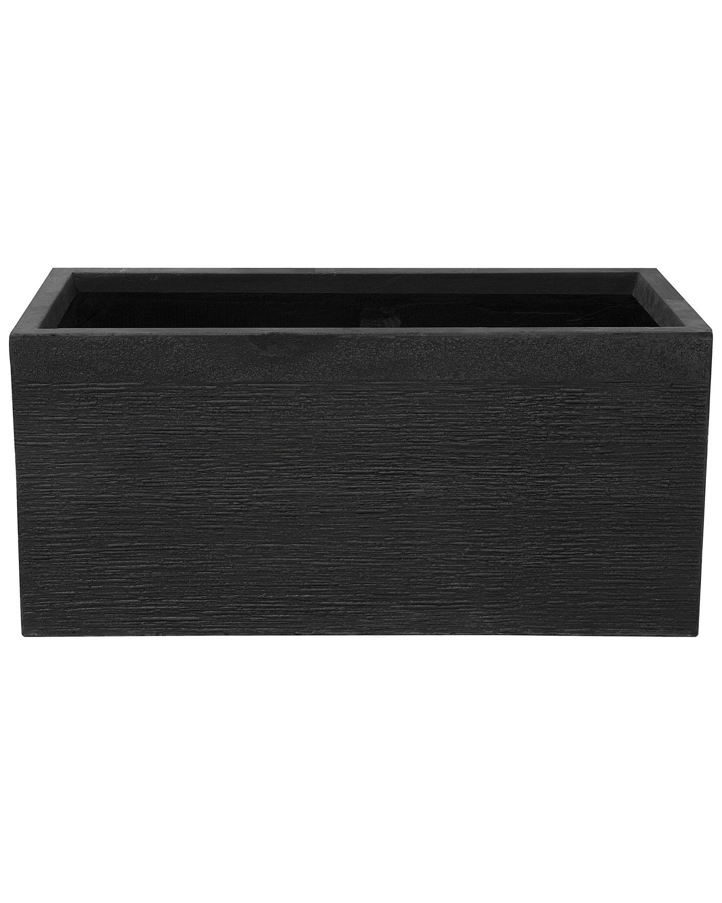 Plant Pot Black Fibre Clay 80 x 37 x 38cm Indoor Outdoor Planter